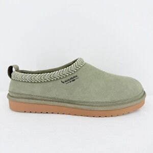 Koolaburra by UGG W Burree Suede Olive Green Faux Fur Lined Slippers SZ 12 NWOB